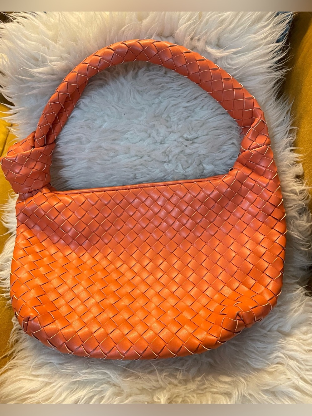 A New Day Handbag Orange Woven